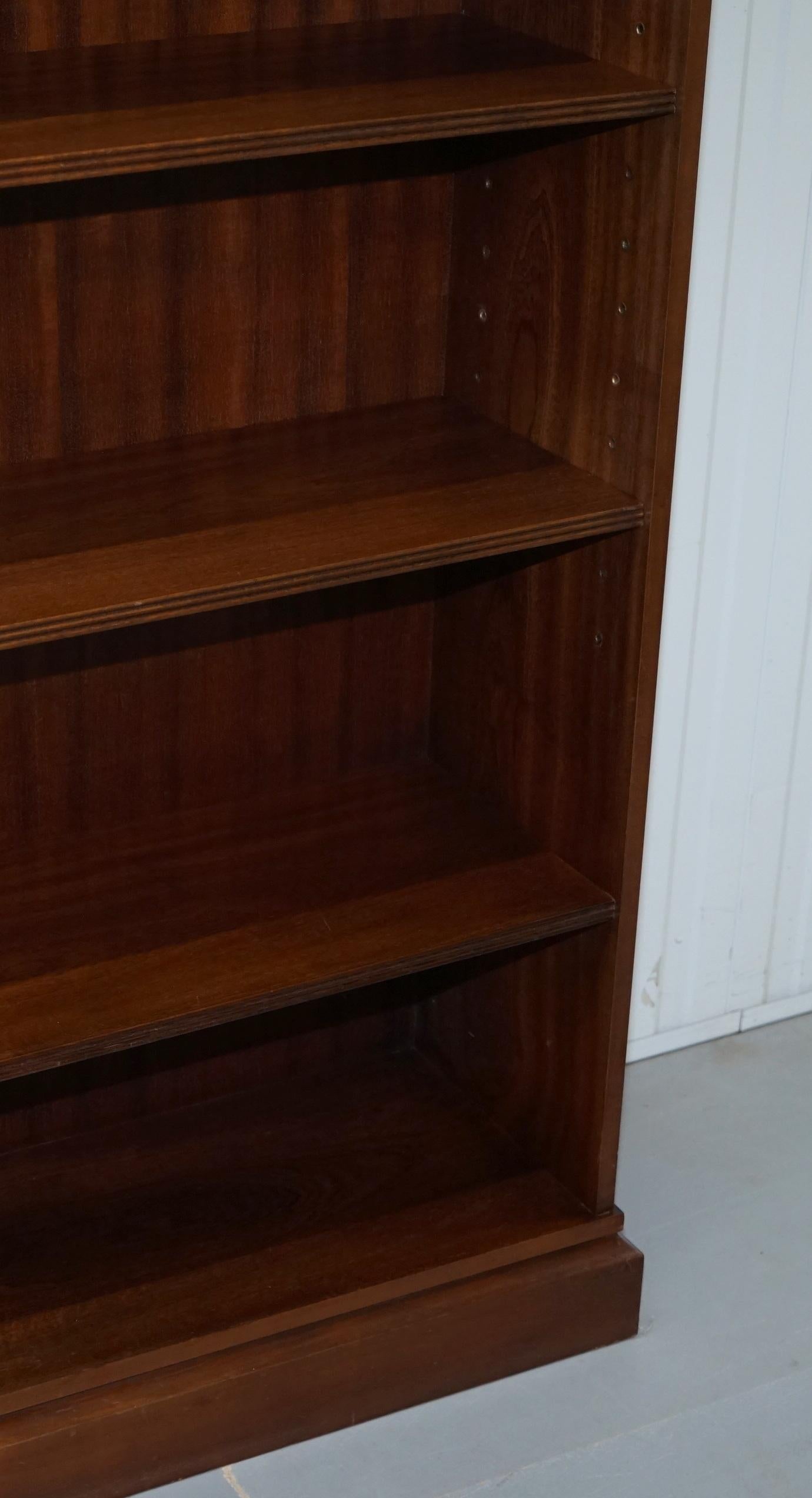 Lovely Large Solid Flamed Mahogany Library Study Bookcase 2