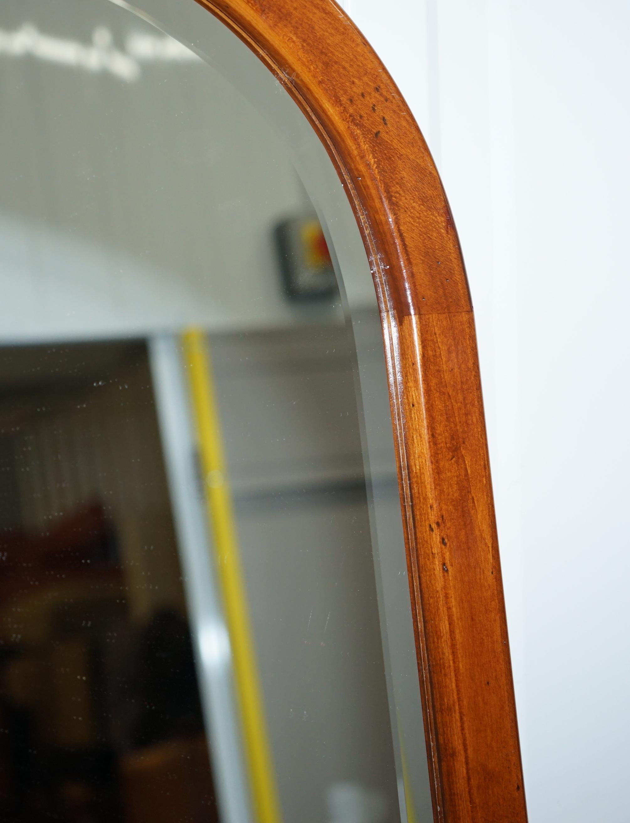 Lovely Large Wall Glass Mirror Made IT Italy by Consorzio Mobili Mahogany Frame 1