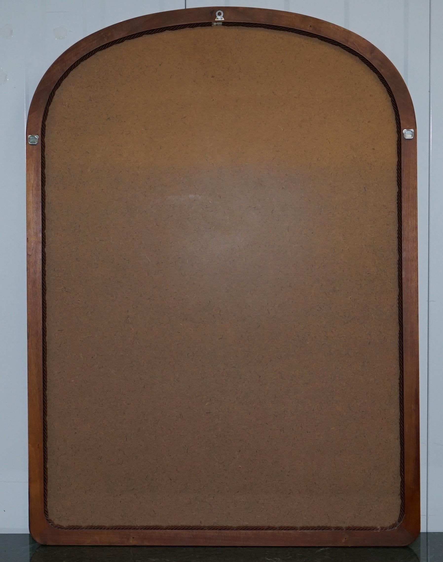 Lovely Large Wall Glass Mirror Made IT Italy by Consorzio Mobili Mahogany Frame 2