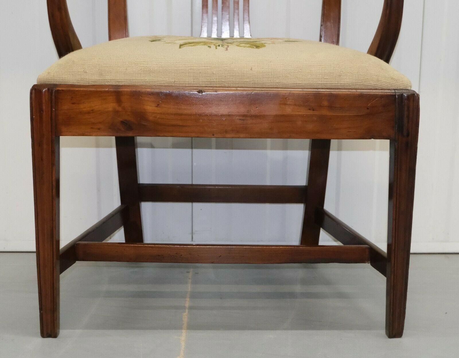 Lovely Late 19th Century Hepplewhite Hardwood Armchair on Shield Shape Back For Sale 6