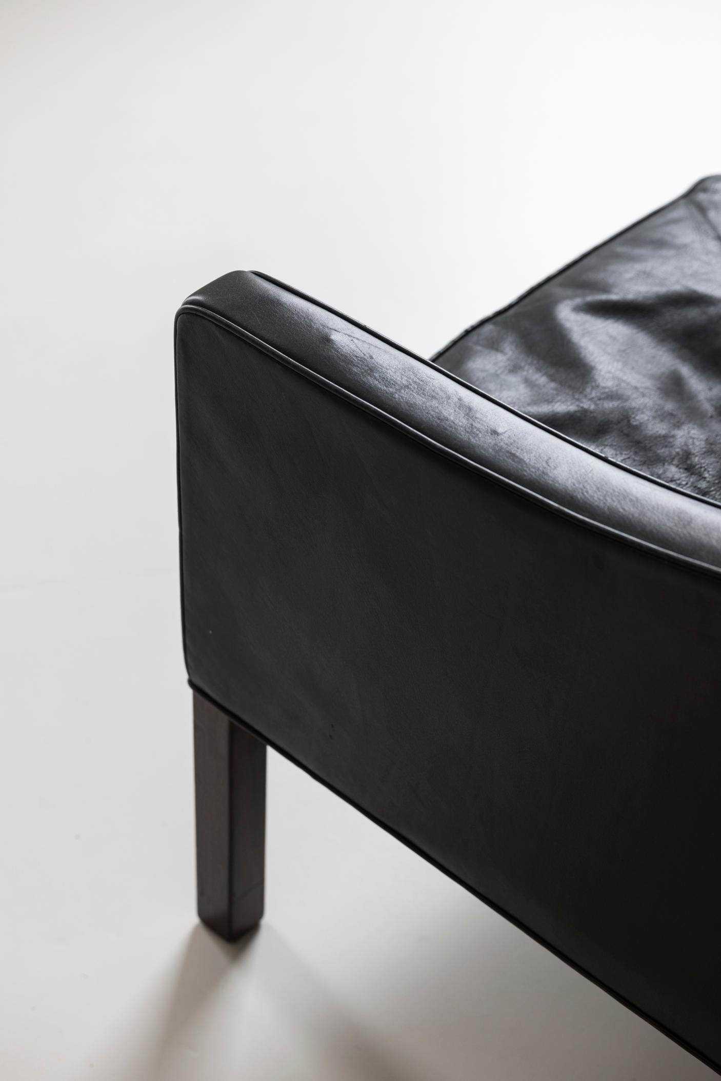Charmant canapé en cuir 2209 conçu par Børge Mogensen pour Fredericia, Danemark 1963 en vente 3
