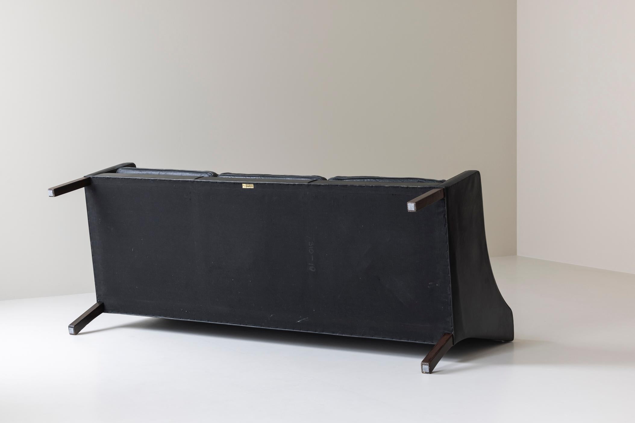 Charmant canapé en cuir 2209 conçu par Børge Mogensen pour Fredericia, Danemark 1963 en vente 11