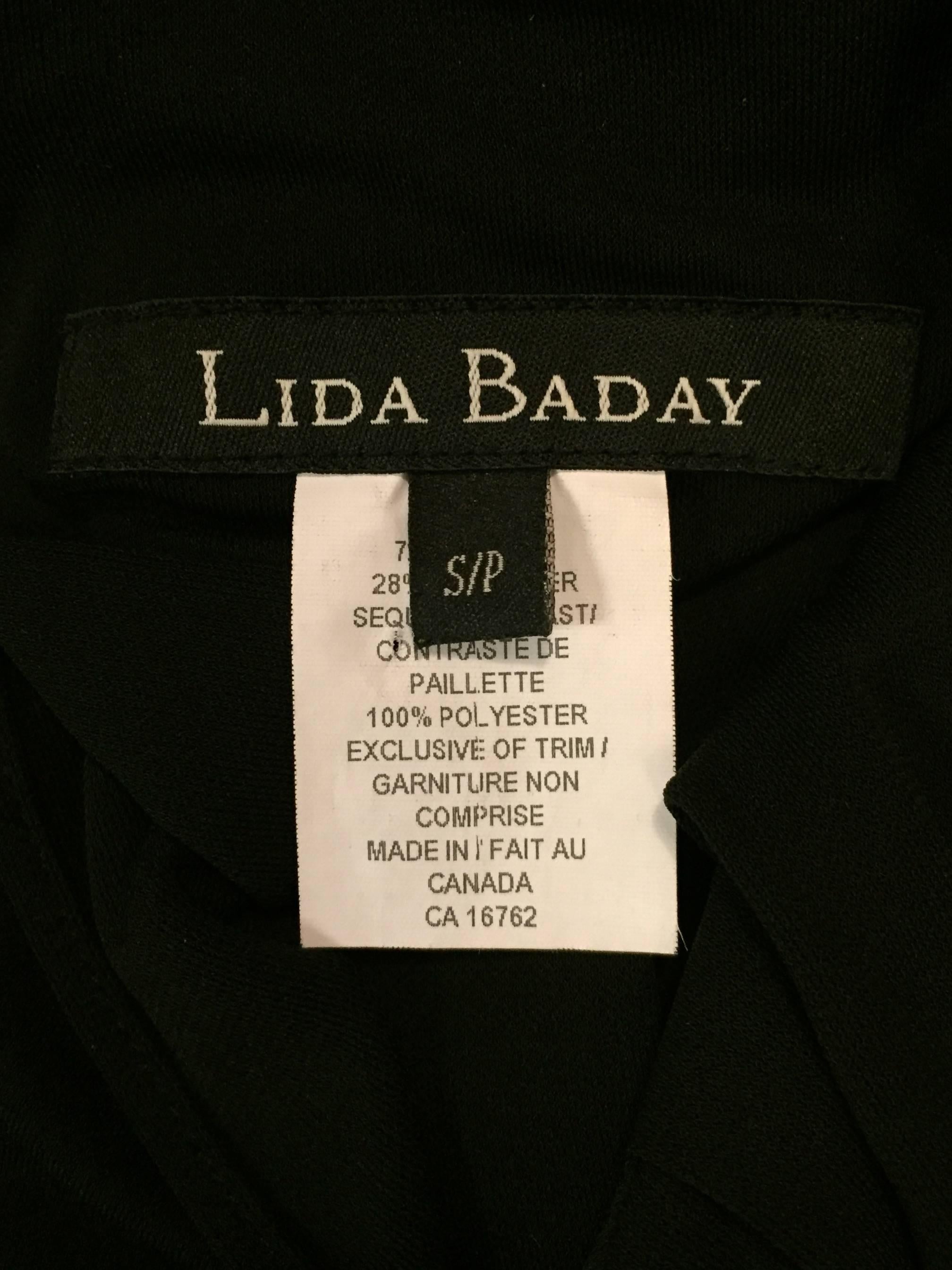Women's Lovely Lida Baday Black Cocktail Dress For Sale