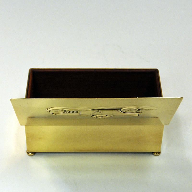 Jolie boîte à couvercle en laiton d'Eisenacher Motorenwerk WTF 1910-1920, Allemagne Bon état - En vente à Stockholm, SE