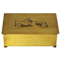 Lovely Lidded Brass Box by Eisenacher Motorenwerk WTF 1910-1920, Germany