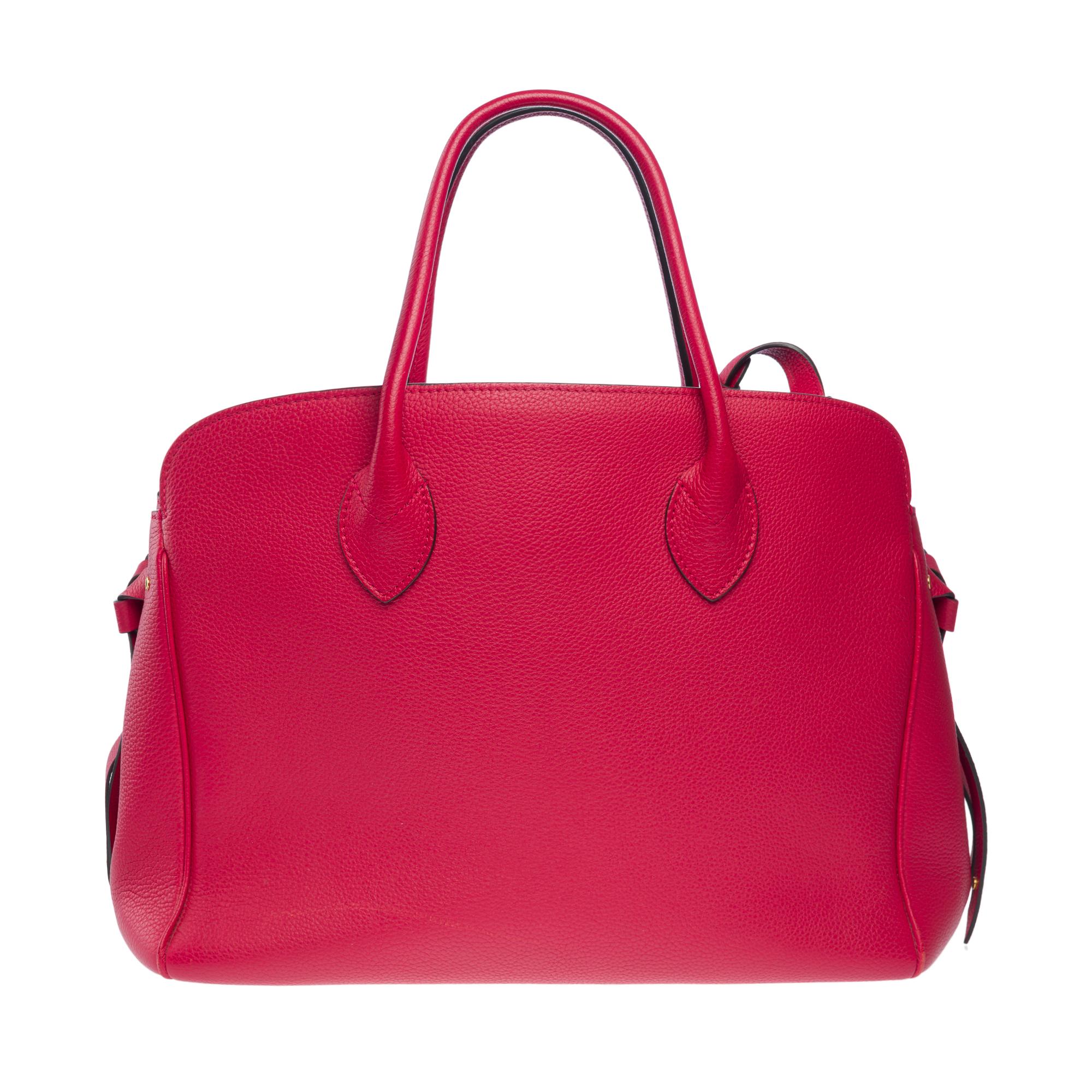 Schones Louis Vuitton Milla MM Handtaschearmband aus rotem Kalbsleder in Rot Leder GHW im Angebot bei 1stDibs