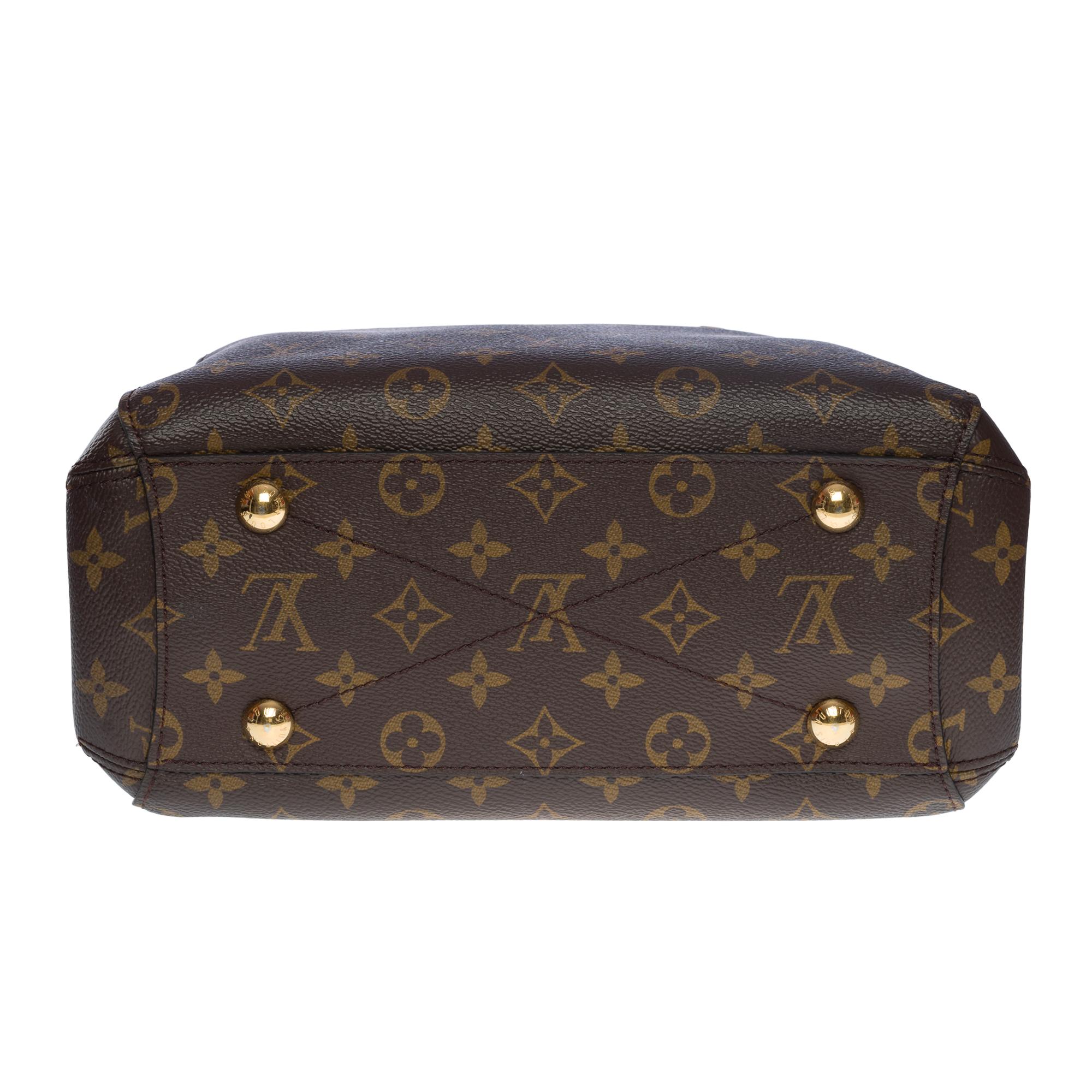 Lovely Louis Vuitton Montaigne BB handbag strap in brown monogram canvas, GHW For Sale 5