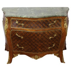 Lovely Louis XV Style Chest Of Three Drawers & Marble Top
