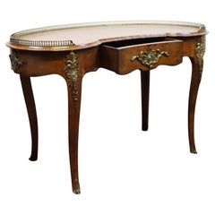 Antique Lovely Louis XV Style Kidney Shaped Writing Table