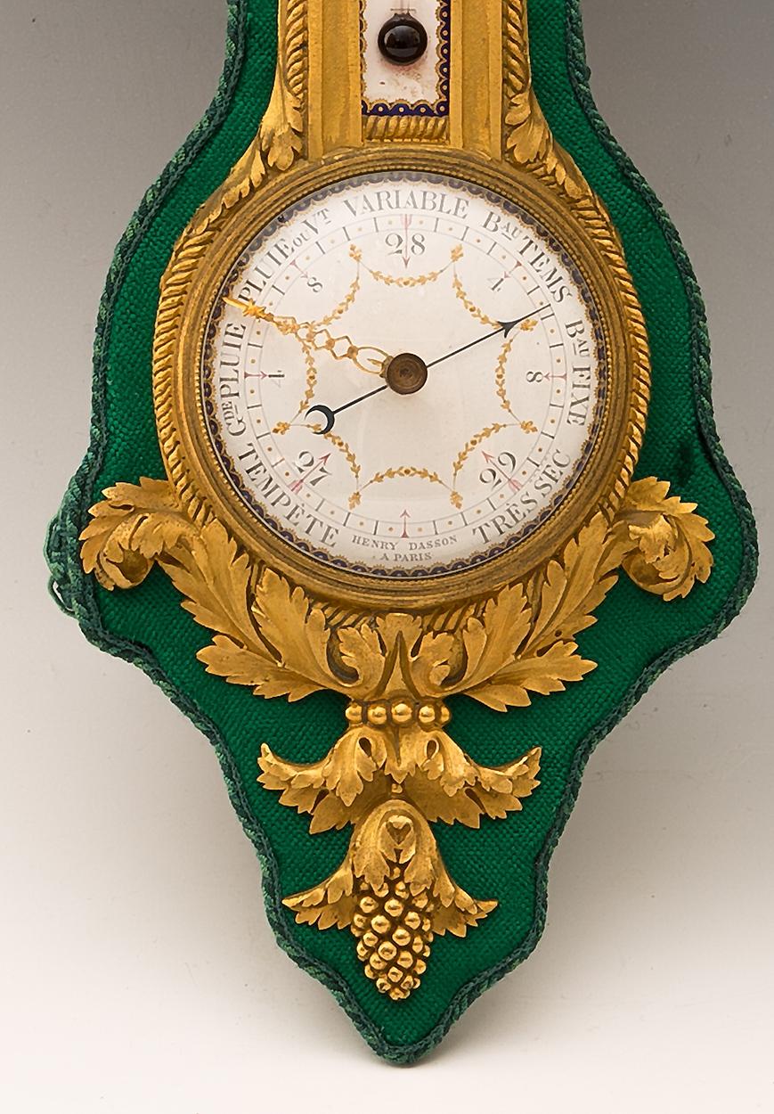 Barometer und Thermometer im Louis-XVI.-Stil von H. Dasson, Frankreich, um 1880 (Louis XVI.) im Angebot