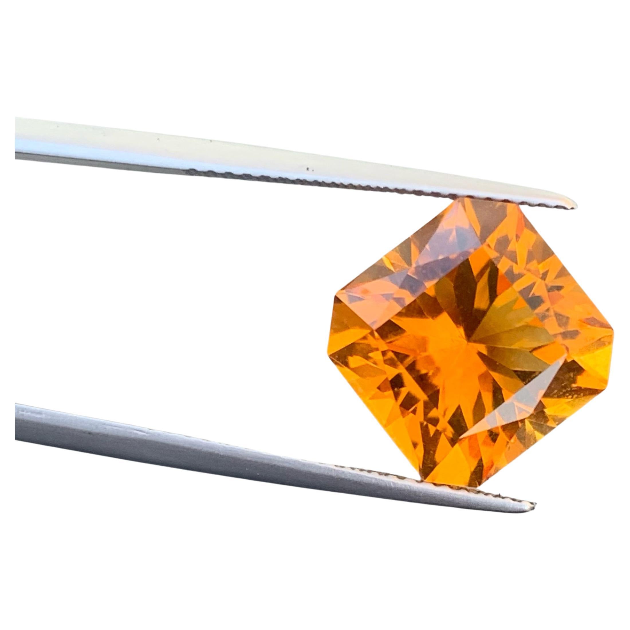 Lovely Madeira Citrine Gemstone 7.45 CT AAA Clean Madeira Citrine for Jewelry For Sale
