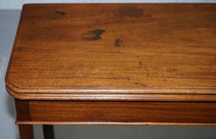 Lovely Mahogany Mid Victorian Folding Cards Games Table, Pull Out Leg and Top