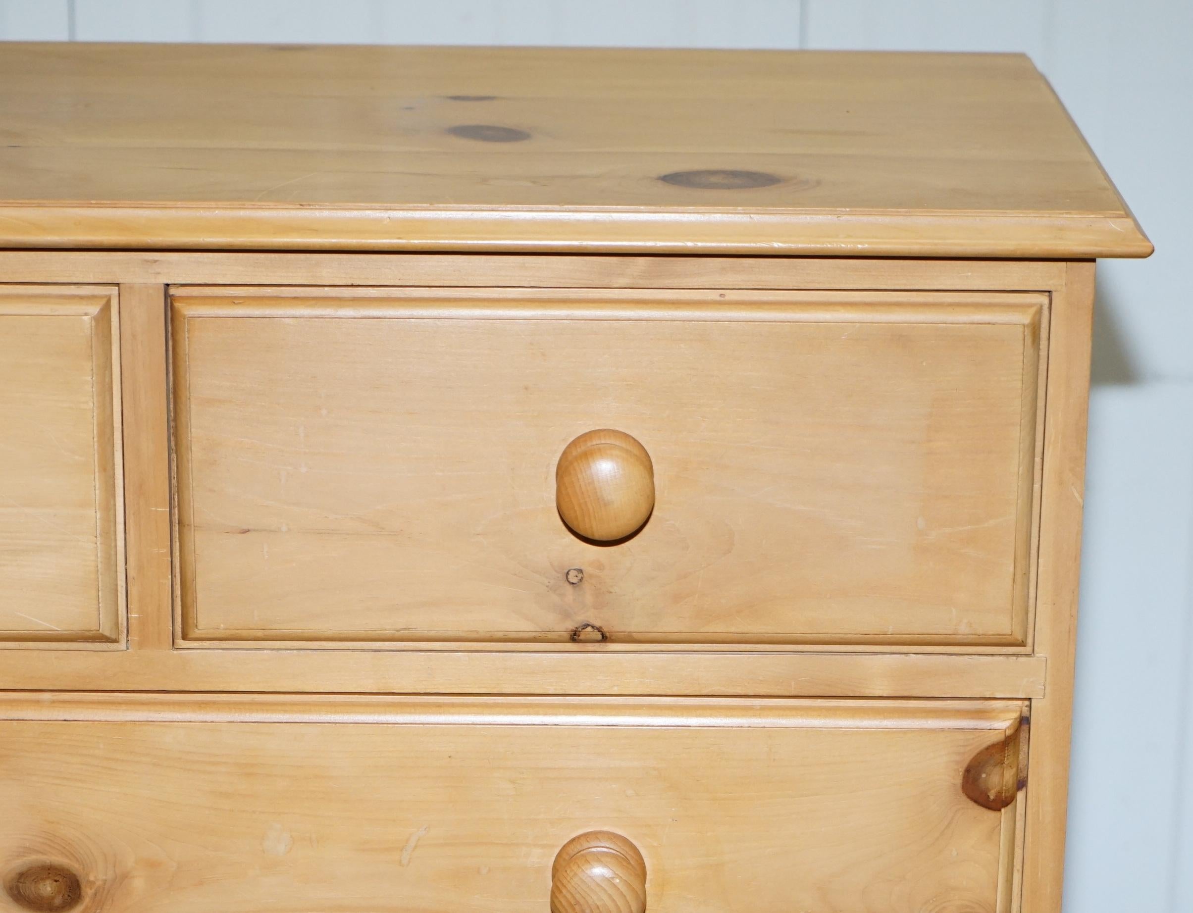 solid pine chest of drawers