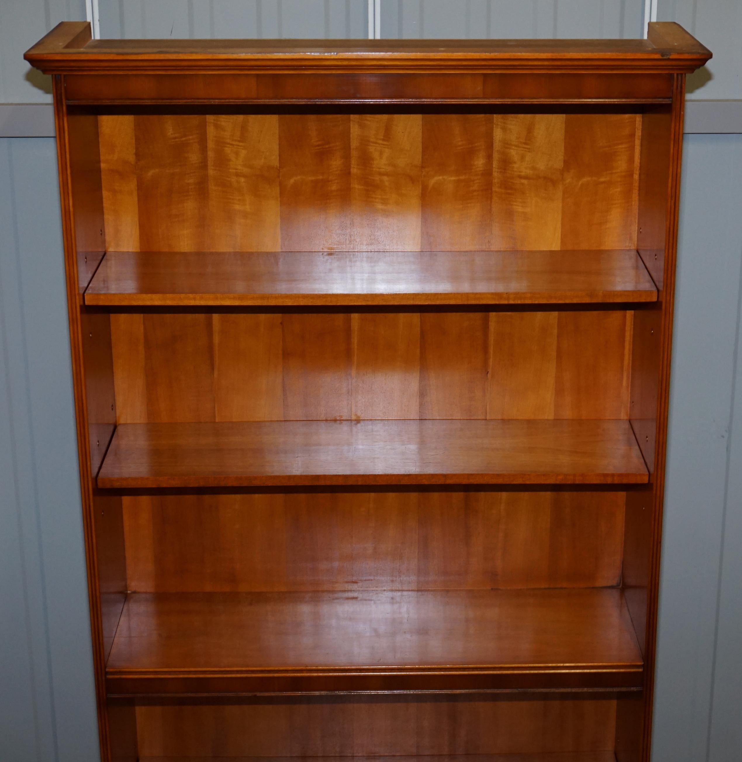 Yew Lovely Matching Pair of Bradley Library Bookcases with Height Adjustable Shelves