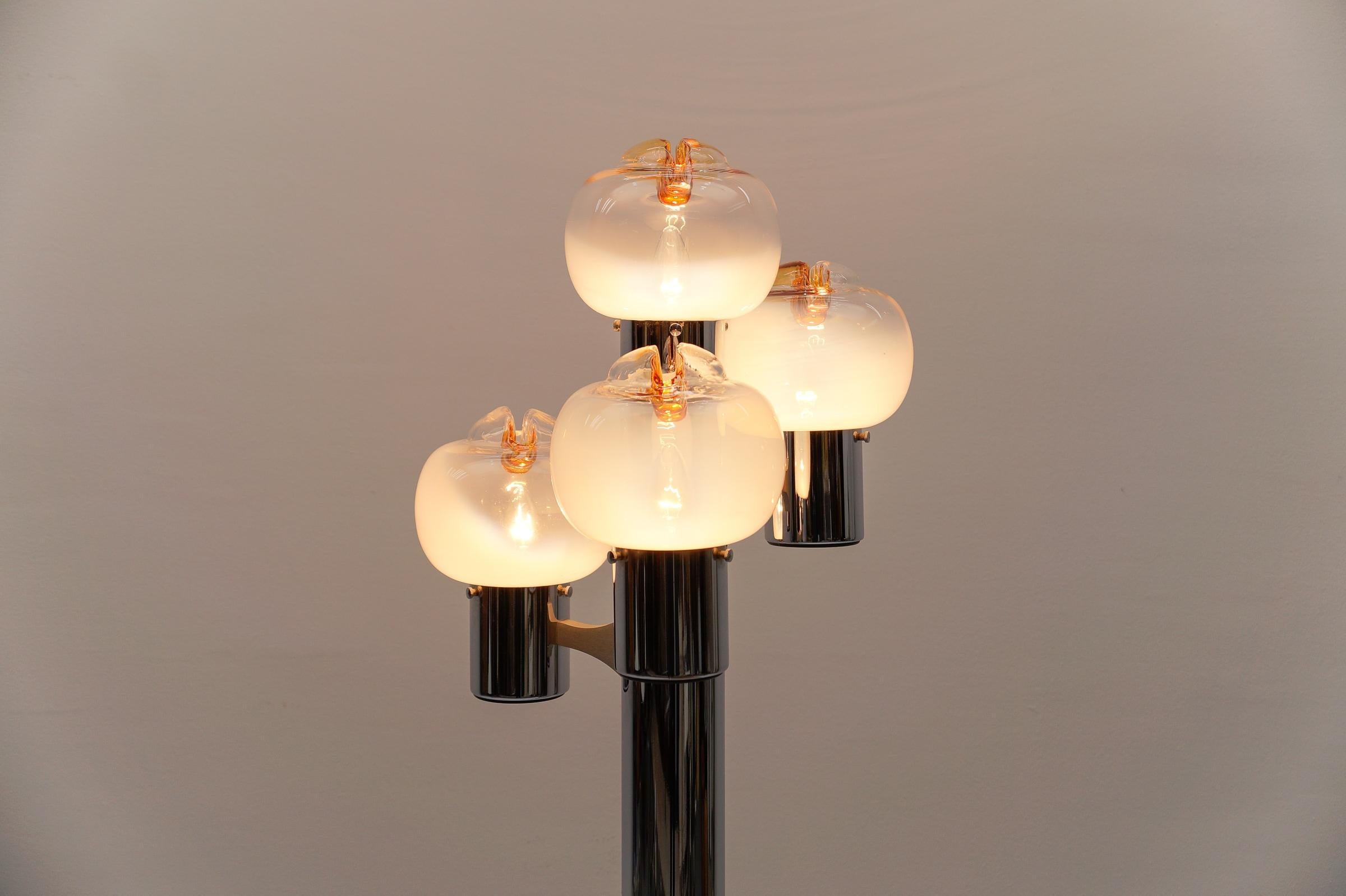 Lovely Mazzega Murano Glass Floor Lamp, 1960s Italy For Sale 3