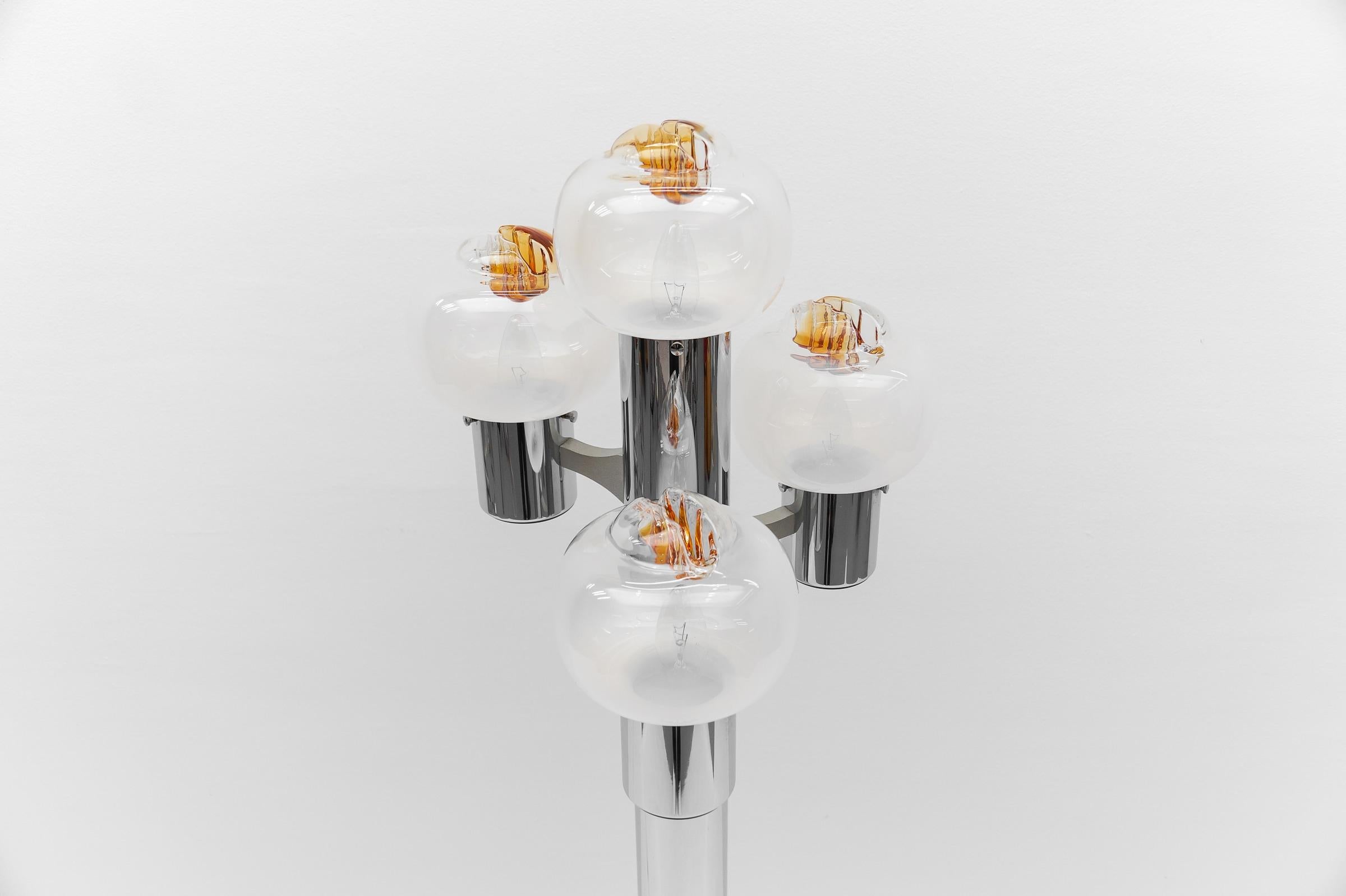 Mid-20th Century Lovely Mazzega Murano Glass Floor Lamp, 1960s Italy For Sale