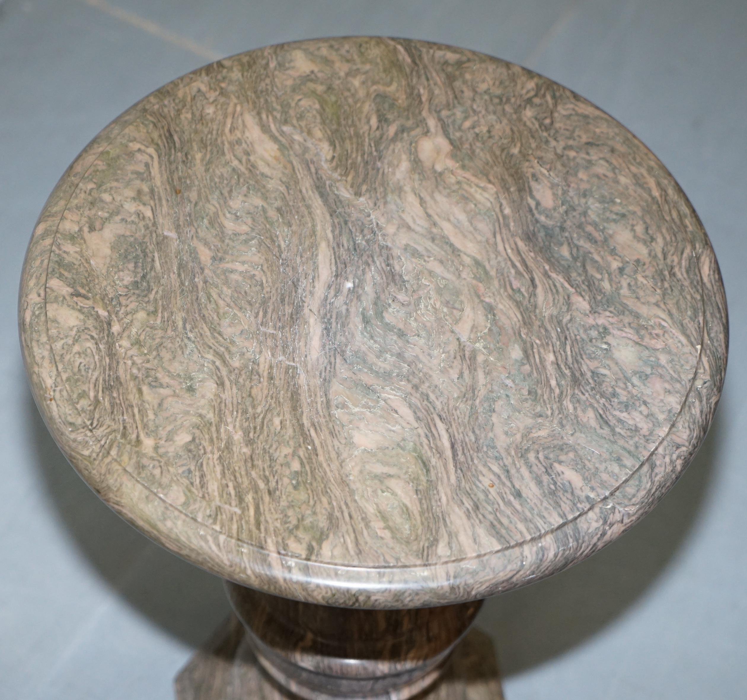 Modern Lovely Medium Solid Marble Side End Lamp Wine Occasional Centre Round Table