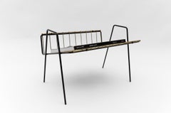 Lovely Metal Magazine Rack Mid-Century Modern, 1950s, Austria