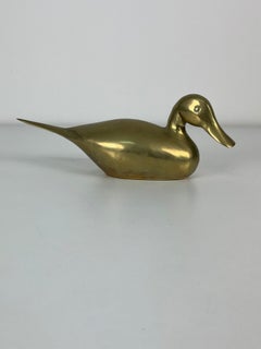 Lovely Mid-Century Brass Duck, Made in Italy  1960s