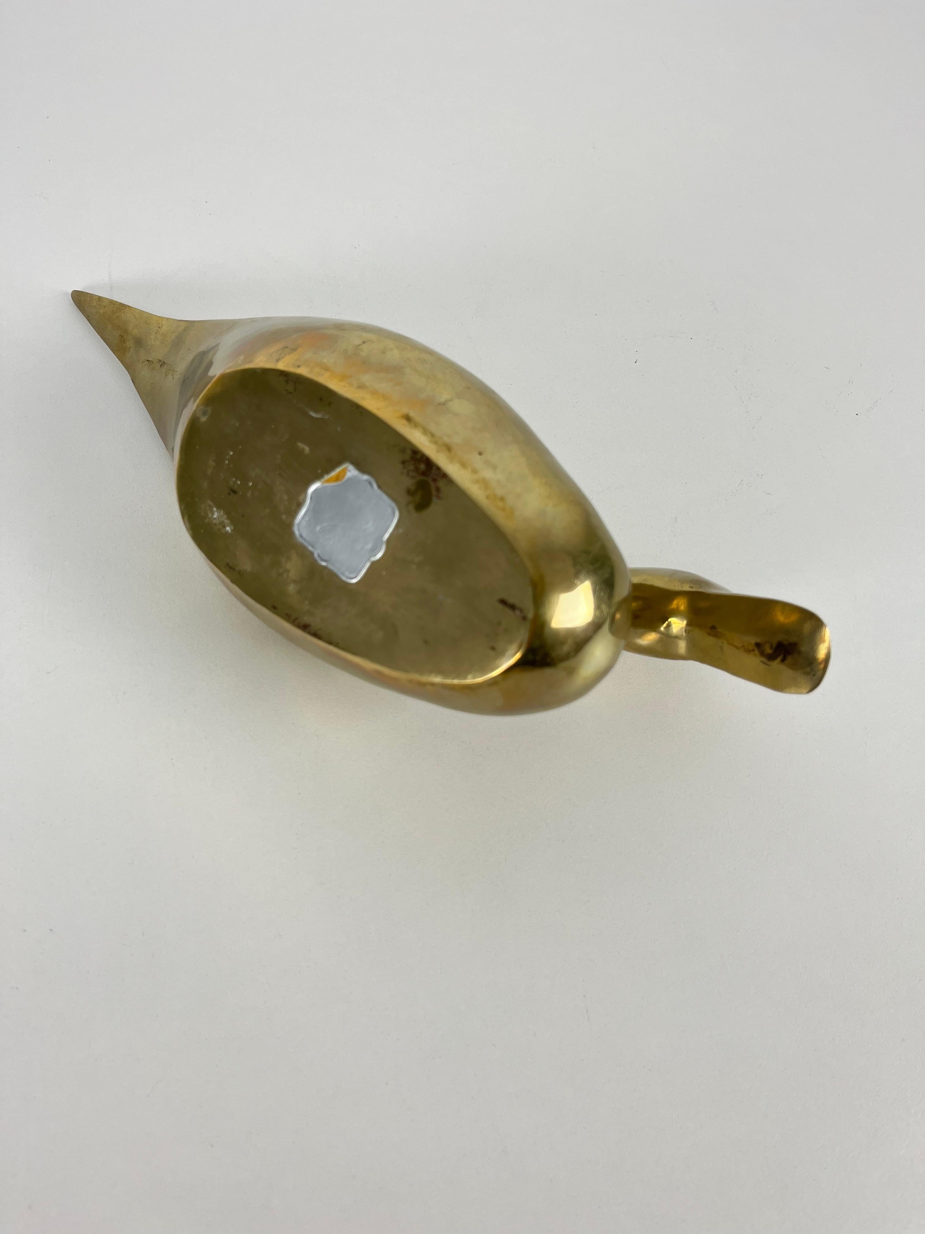 Metà XX secolo Graziosa anatra in ottone di metà secolo, Made in Italy  1960s in vendita