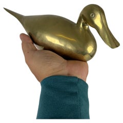 Precioso pato de latón de mediados de siglo, Made in Italy  1960s