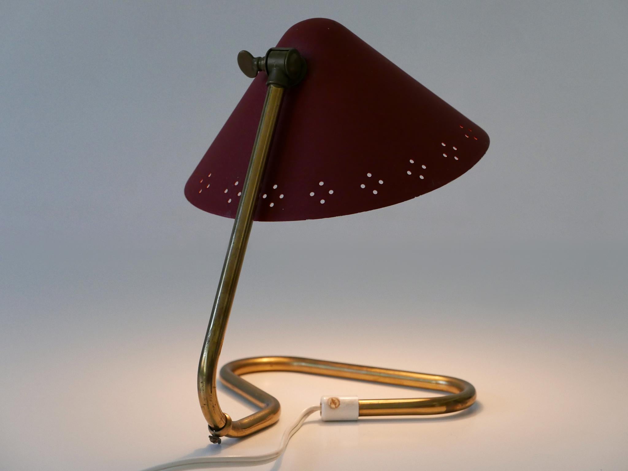 Lampe de table en laiton du milieu du siècle par Erik Wärnå pour Gnosjö Suède années 1950 en vente 10