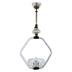 Wunderschöner Kronleuchter oder Pendelleuchte im Mid-Century-Stil von Barovier & Toso, Italien, 1950er Jahre
