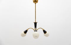 Lovely Mid-Century Modern 3-Armed Brass Sputnik Lamp, 1950s