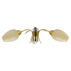Lovely Mid-Century Modern 3-Armed Brass Sputnik Lamp, 1950s Italy