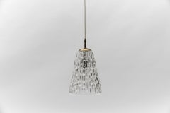 Lovely Mid Century Modern Brass & Bubble Glass Pendant Lamp by Rupert Nikoll