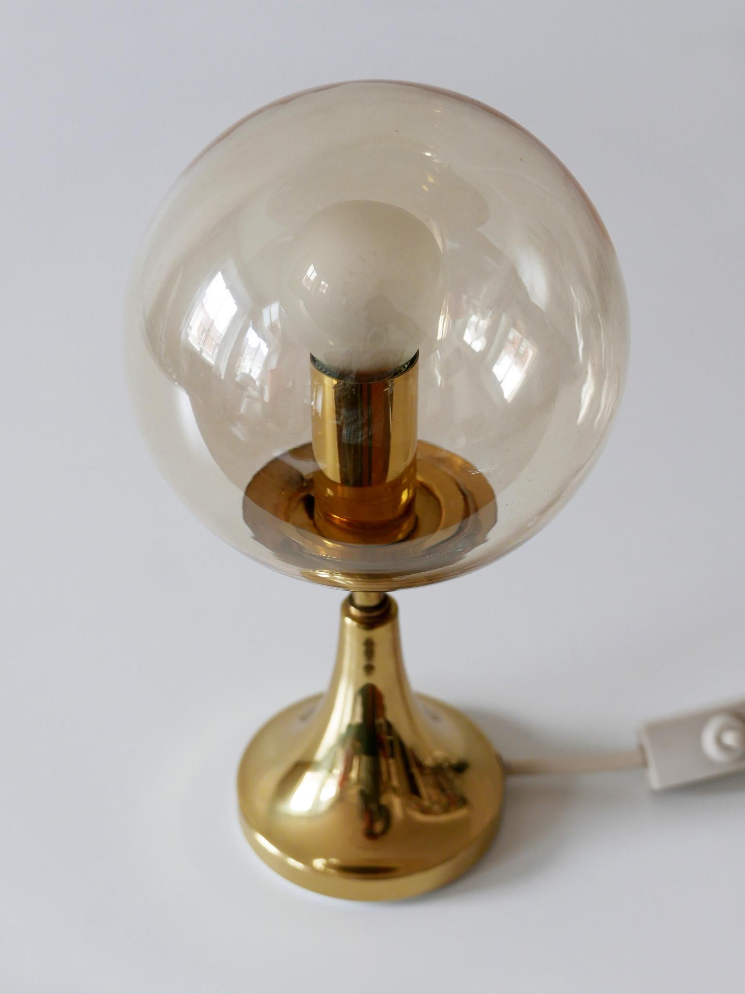 Lovely Mid-Century Modern Brass Table Lamp by Sölken Leuchten, Germany, 1960s In Good Condition For Sale In Munich, DE