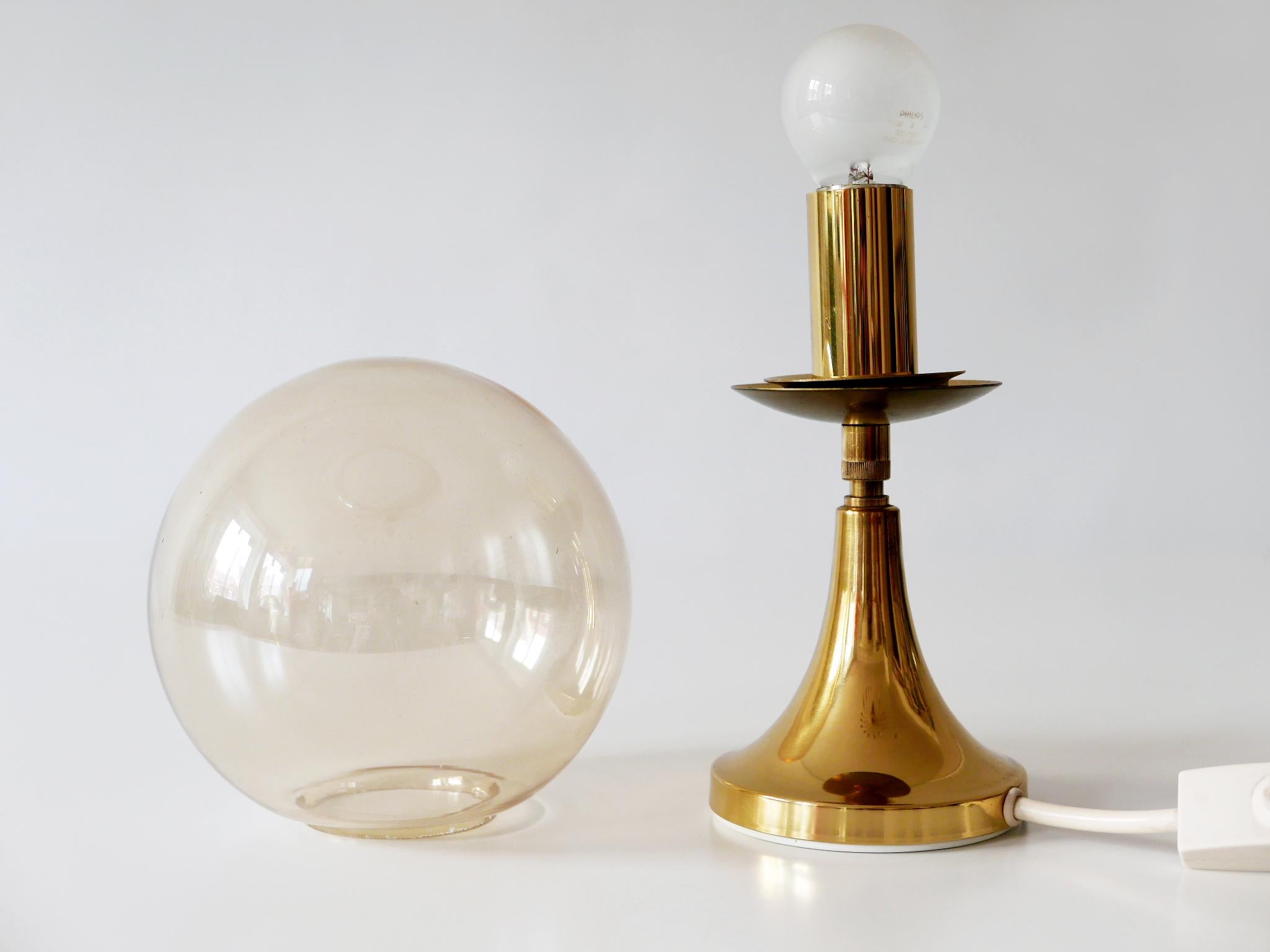 Lovely Mid-Century Modern Brass Table Lamp by Sölken Leuchten, Germany, 1960s For Sale 3