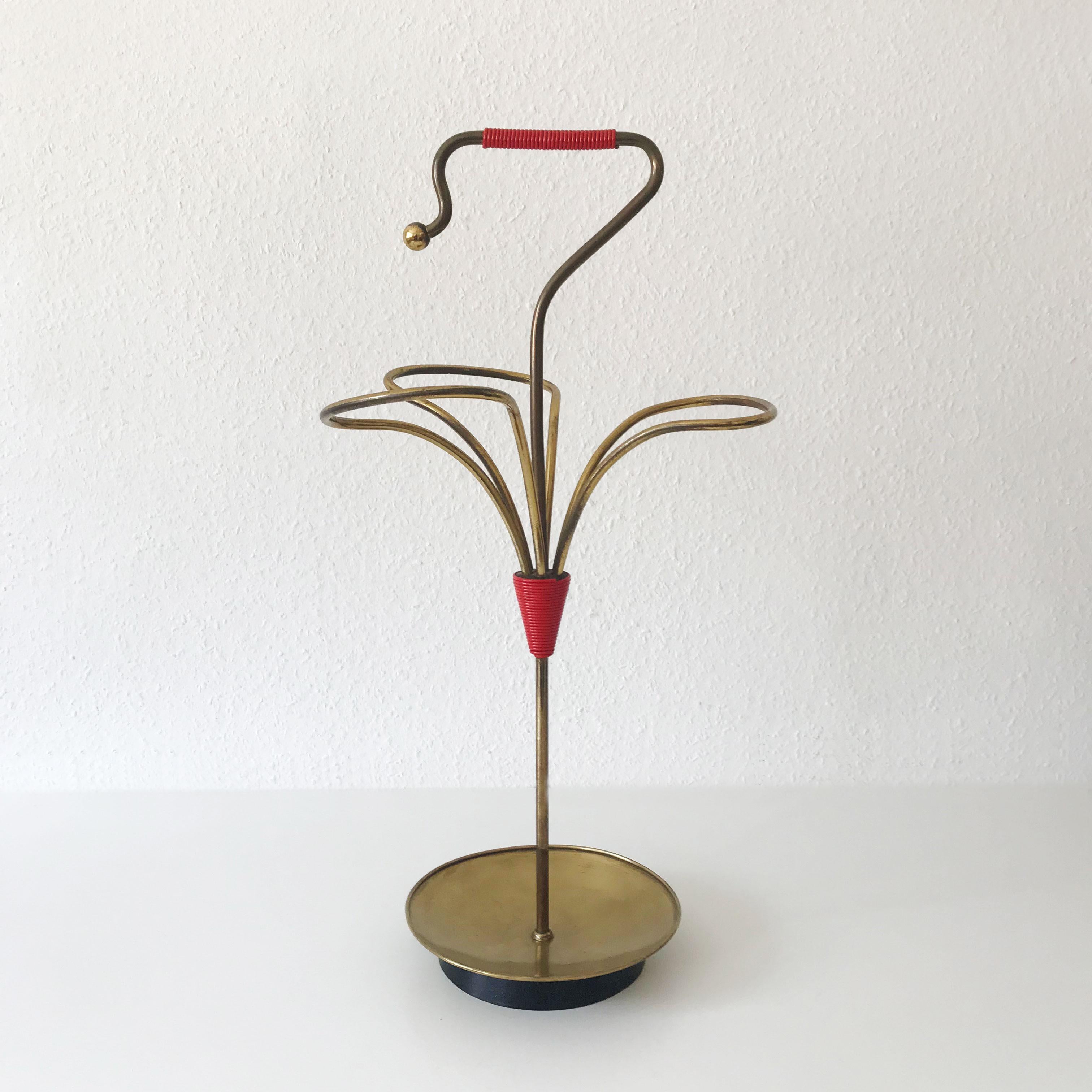 Lovely Mid-Century Modern Brass Umbrella Stand, 1950s, Austria For Sale 3