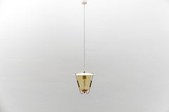 Lovely Mid-Century Modern Ceiling Lamp in Copper, Brass and Glass, 1950s