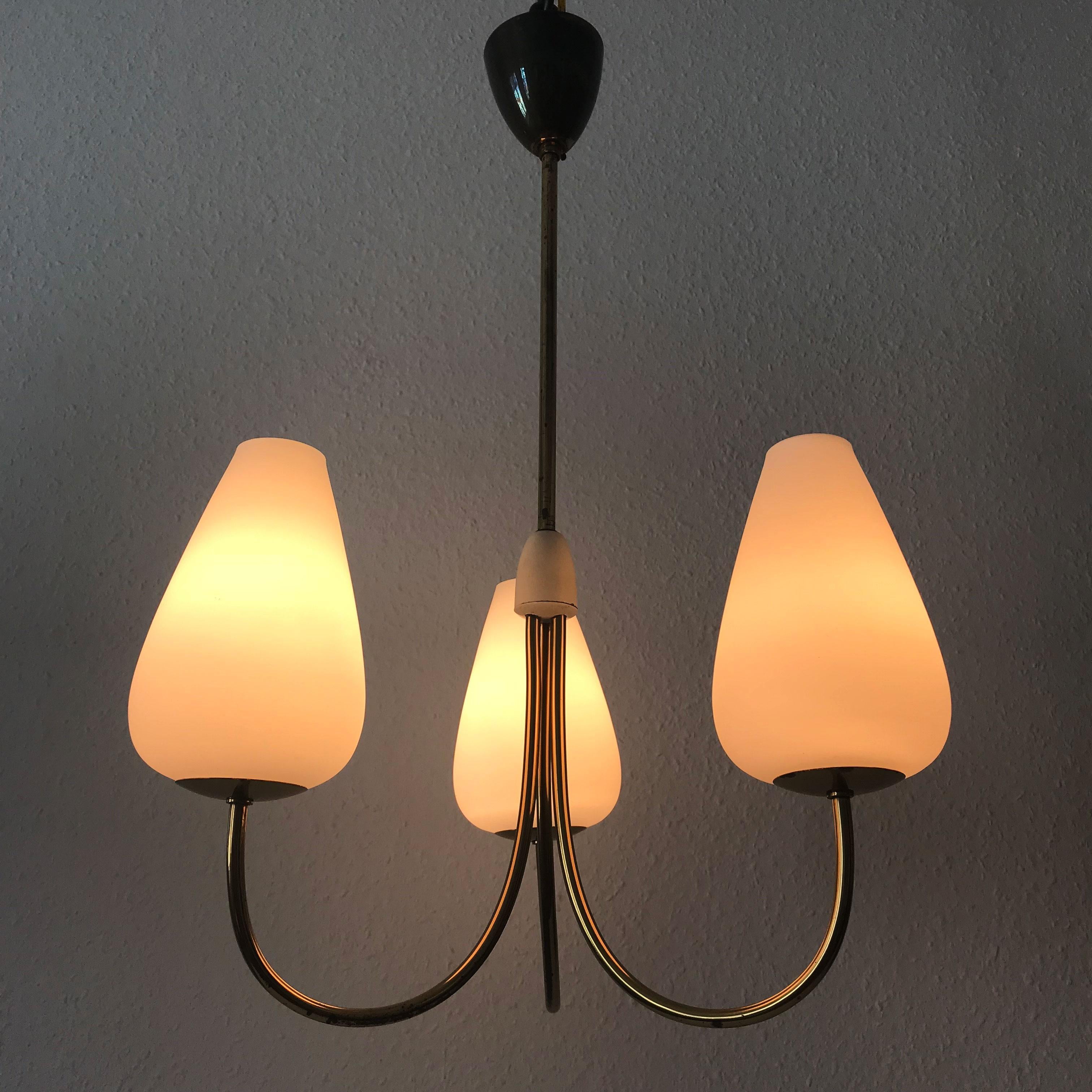 Lovely Mid-Century Modern Chandelier or Pendant Lamp, 1950s, Germany 5