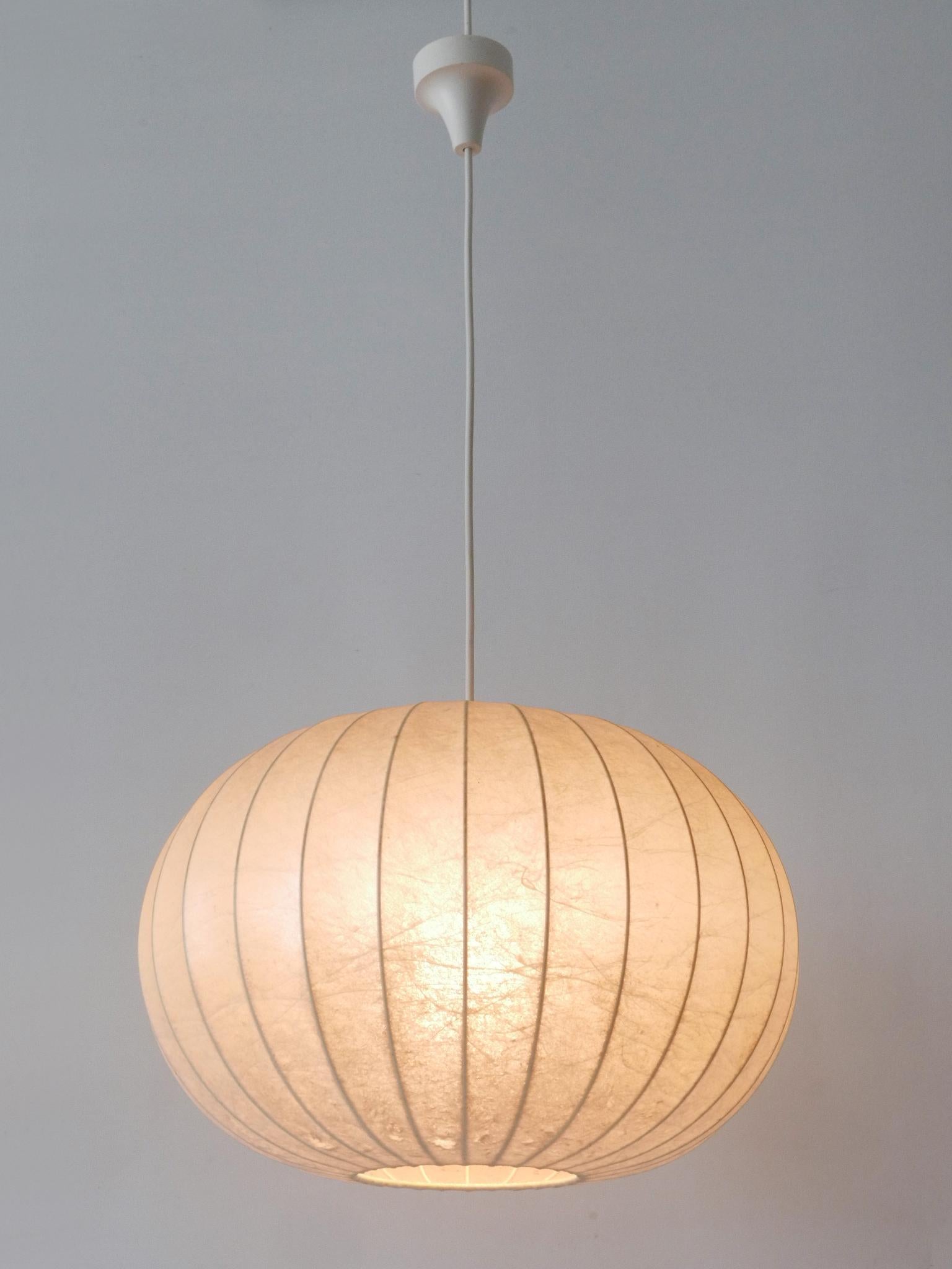 Lovely Midcentury Modern Cocoon Pendant Lamp or Hanging Light Germany 1960s For Sale 5