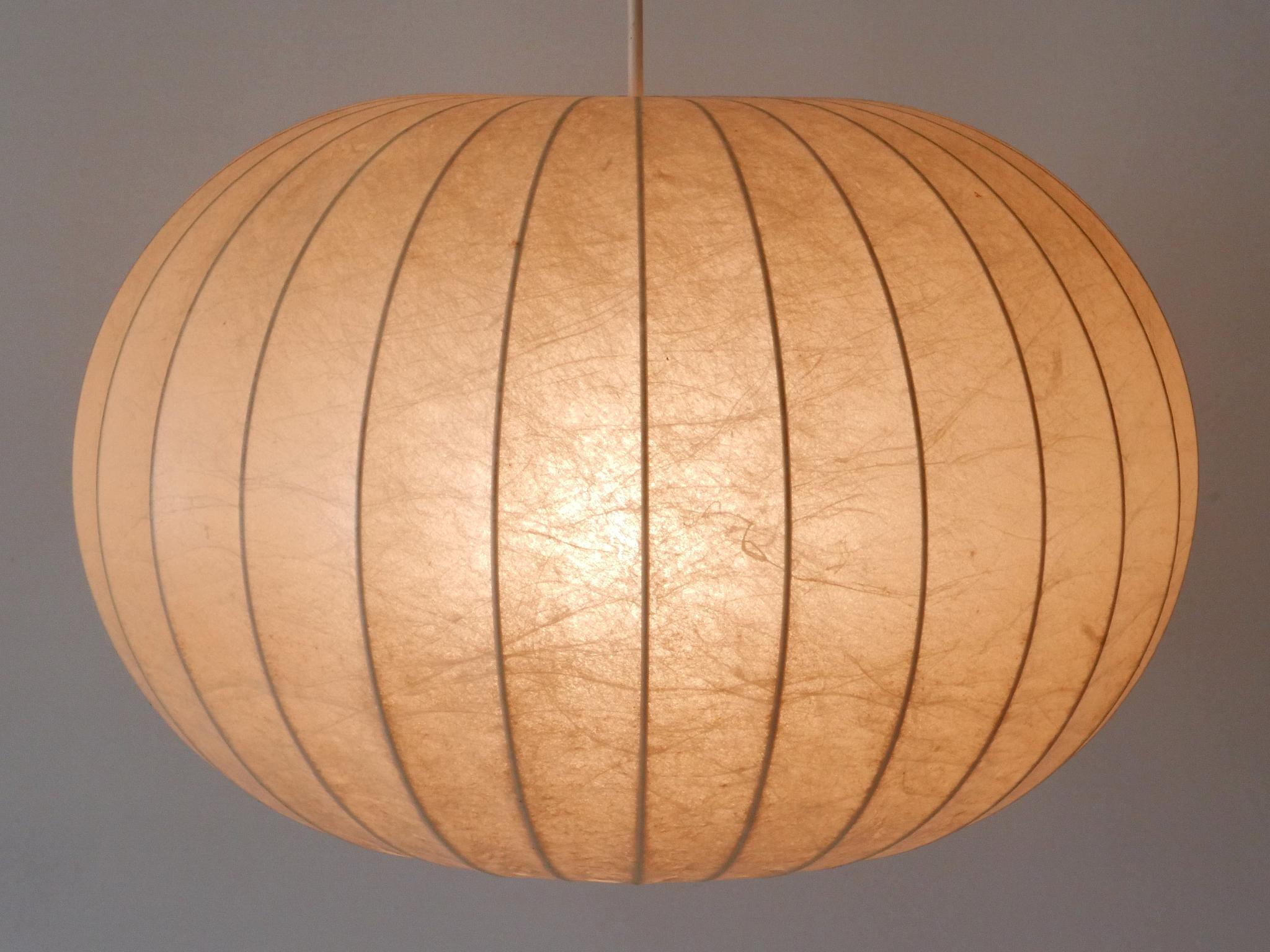 Lovely Midcentury Modern Cocoon Pendant Lamp or Hanging Light Germany 1960s For Sale 9