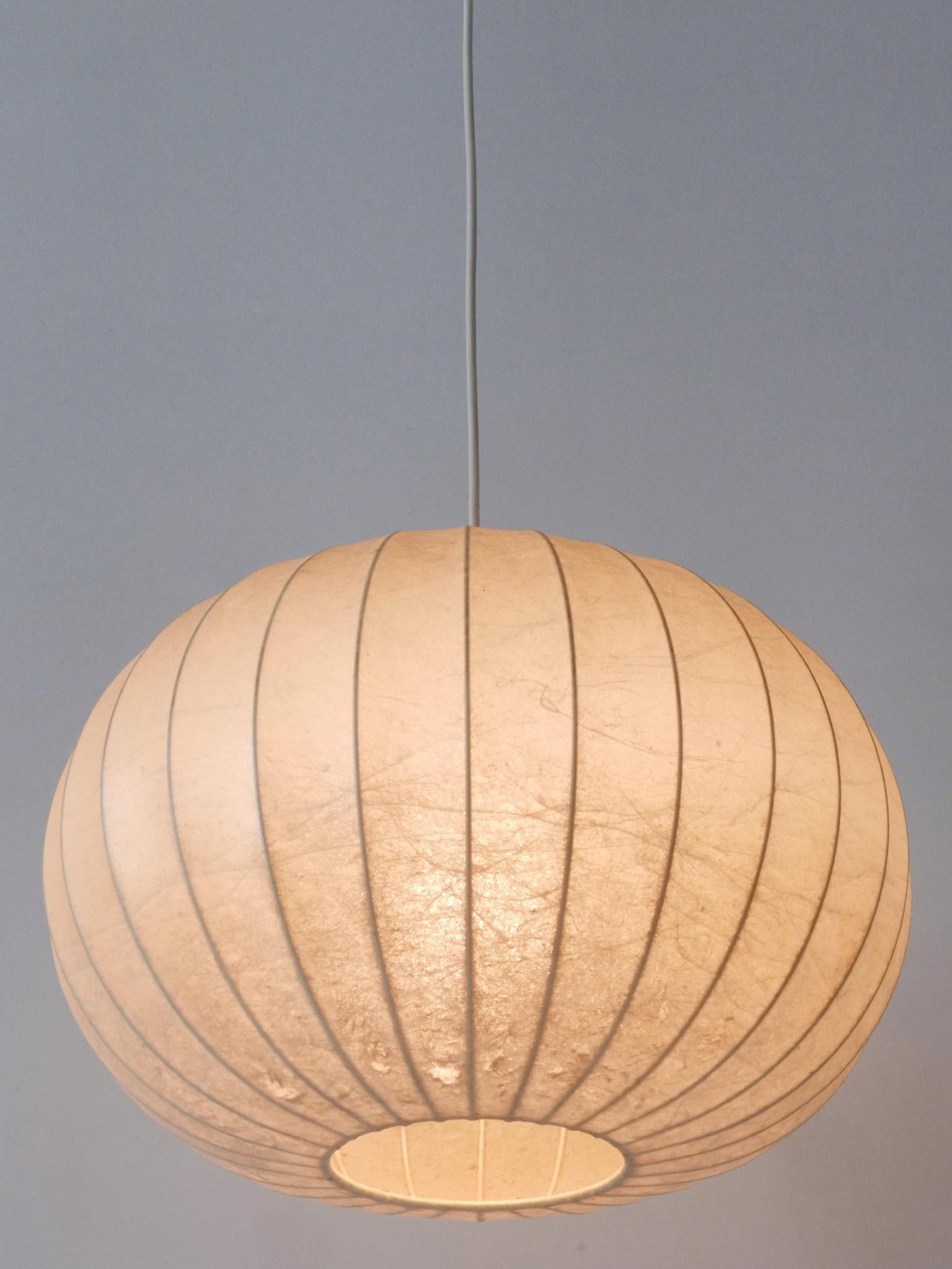Lovely Midcentury Modern Cocoon Pendant Lamp or Hanging Light Germany 1960s For Sale 10