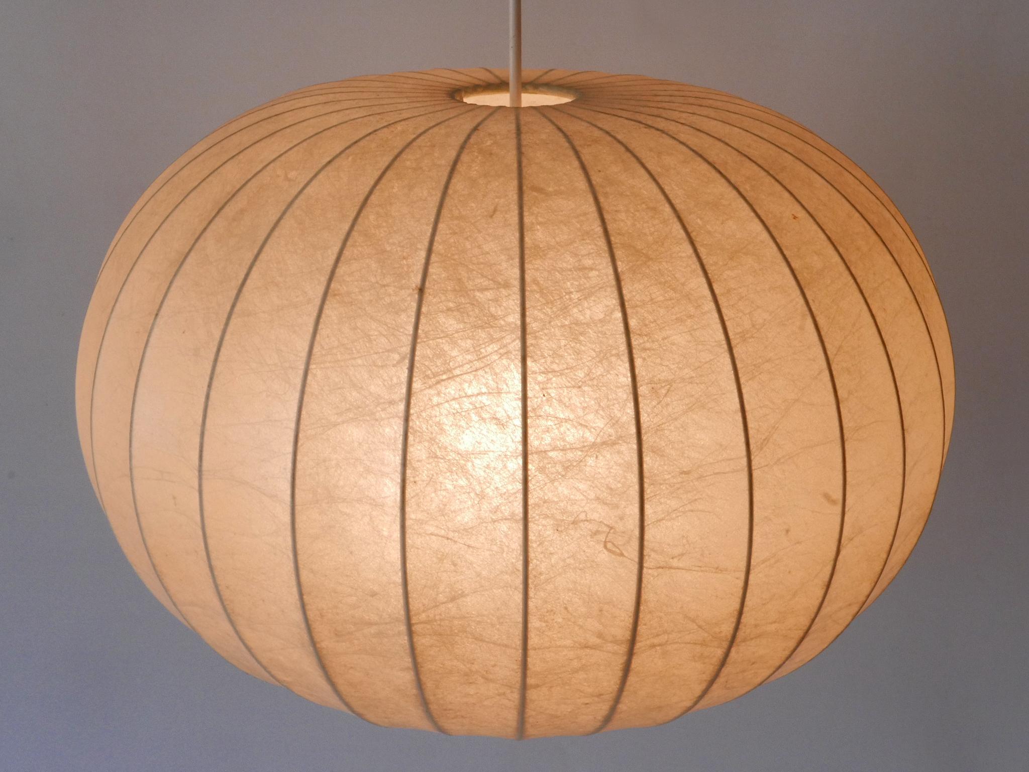 Lovely Midcentury Modern Cocoon Pendant Lamp or Hanging Light Germany 1960s For Sale 11