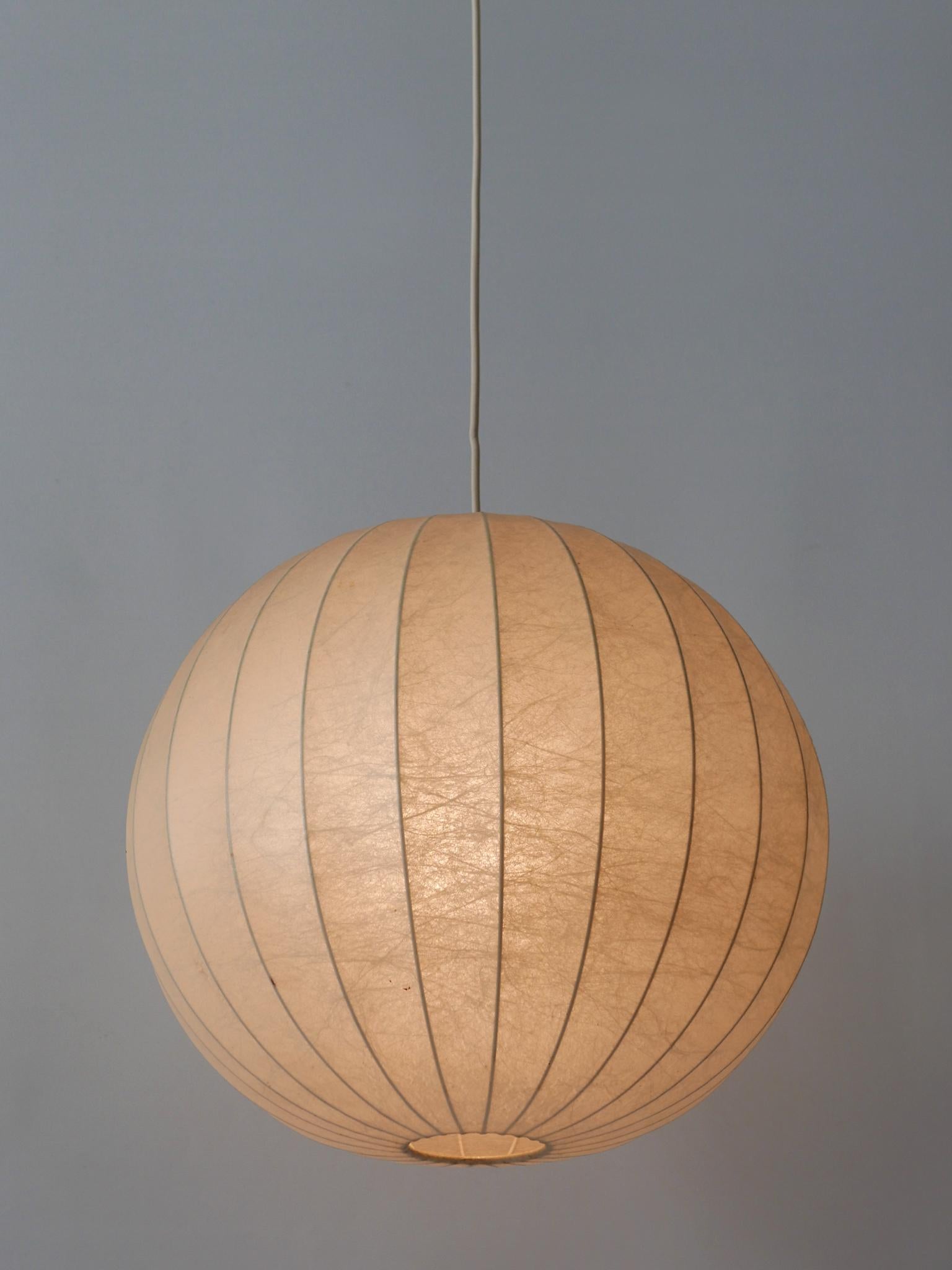 Lovely Mid-Century Modern Cocoon Pendant Lamp or Hanging Light Germany 1960s 1