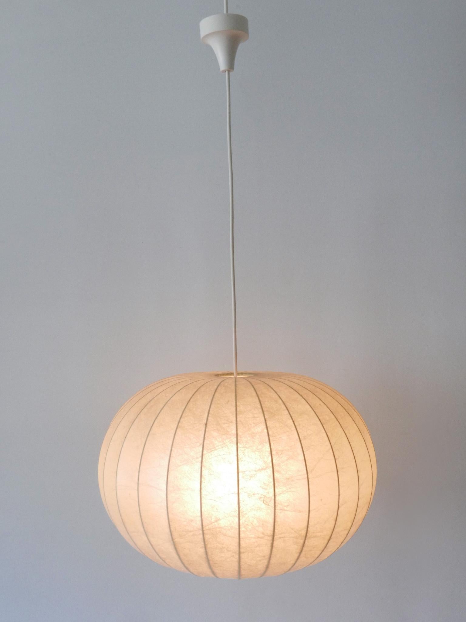 Lovely Midcentury Modern Cocoon Pendant Lamp or Hanging Light Germany 1960s For Sale 1