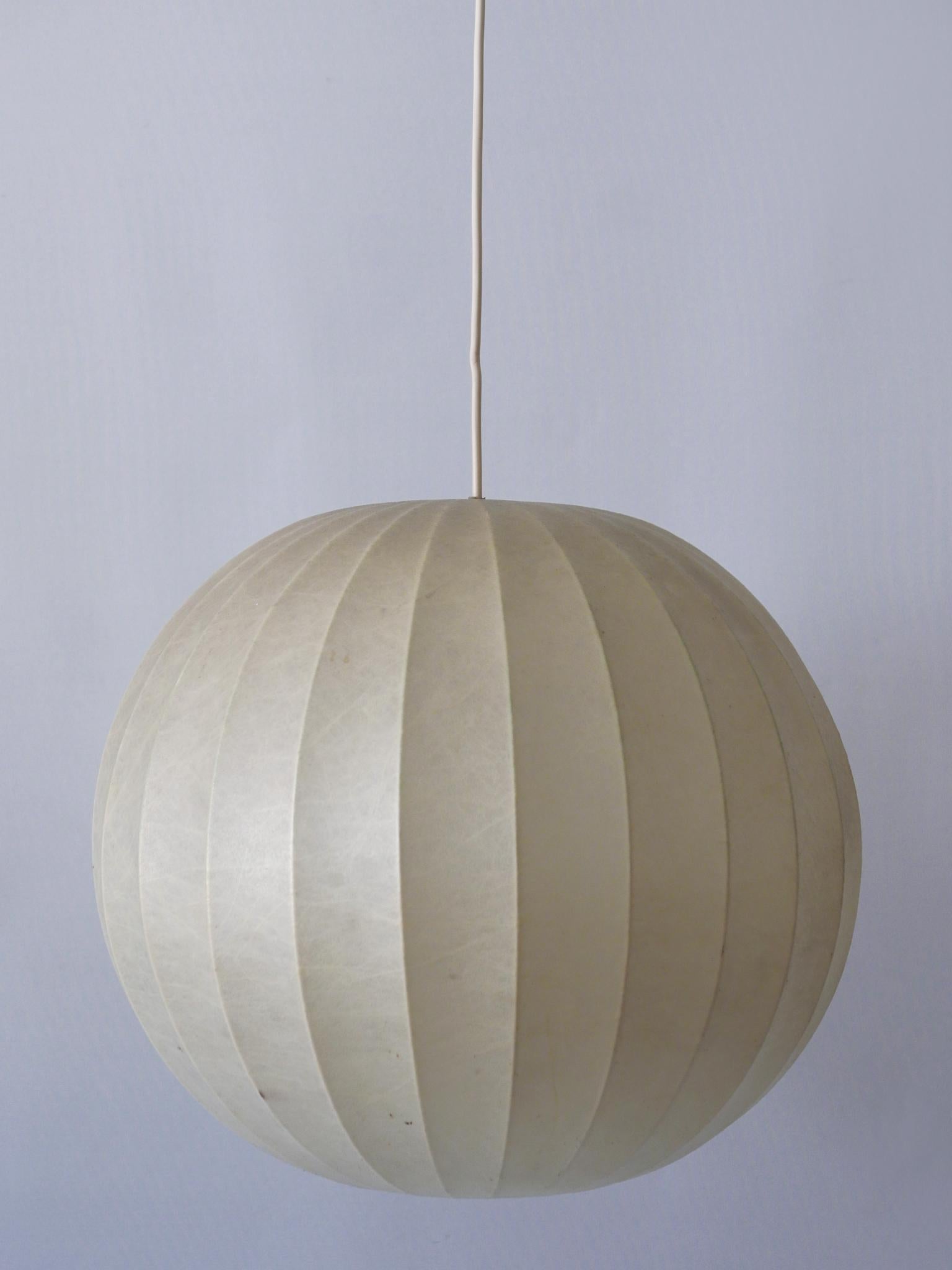 Lovely Mid-Century Modern Cocoon Pendant Lamp or Hanging Light Germany 1960s 2