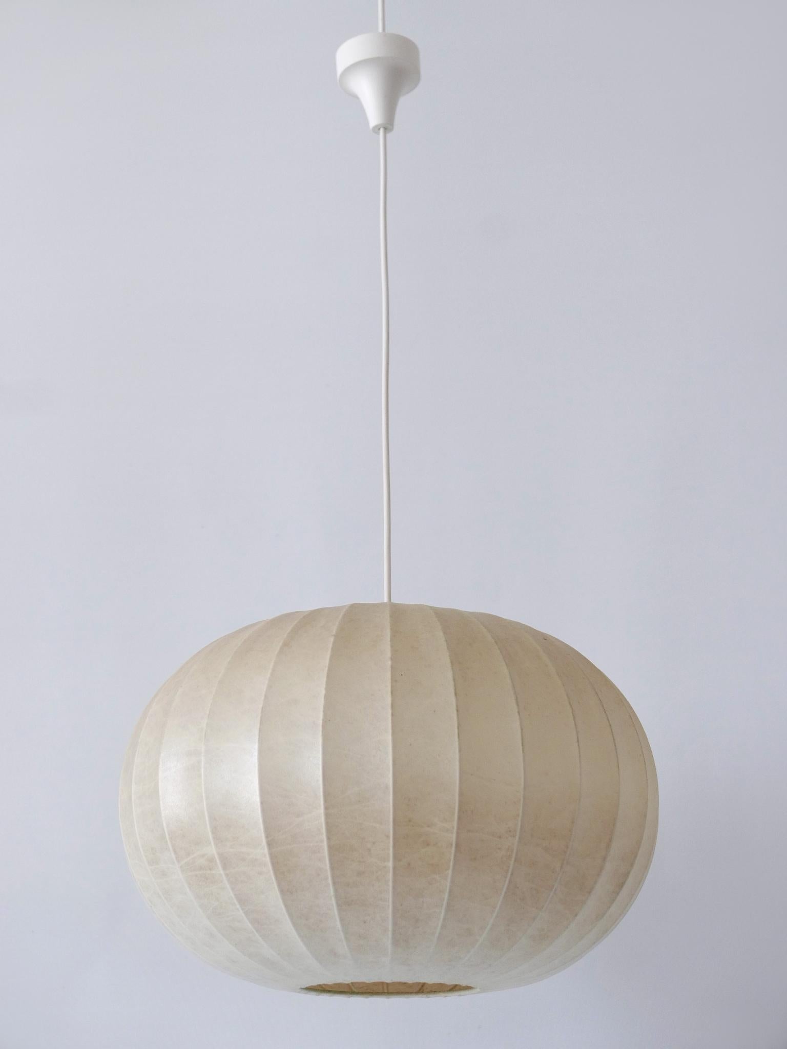 Lovely Midcentury Modern Cocoon Pendant Lamp or Hanging Light Germany 1960s For Sale 2