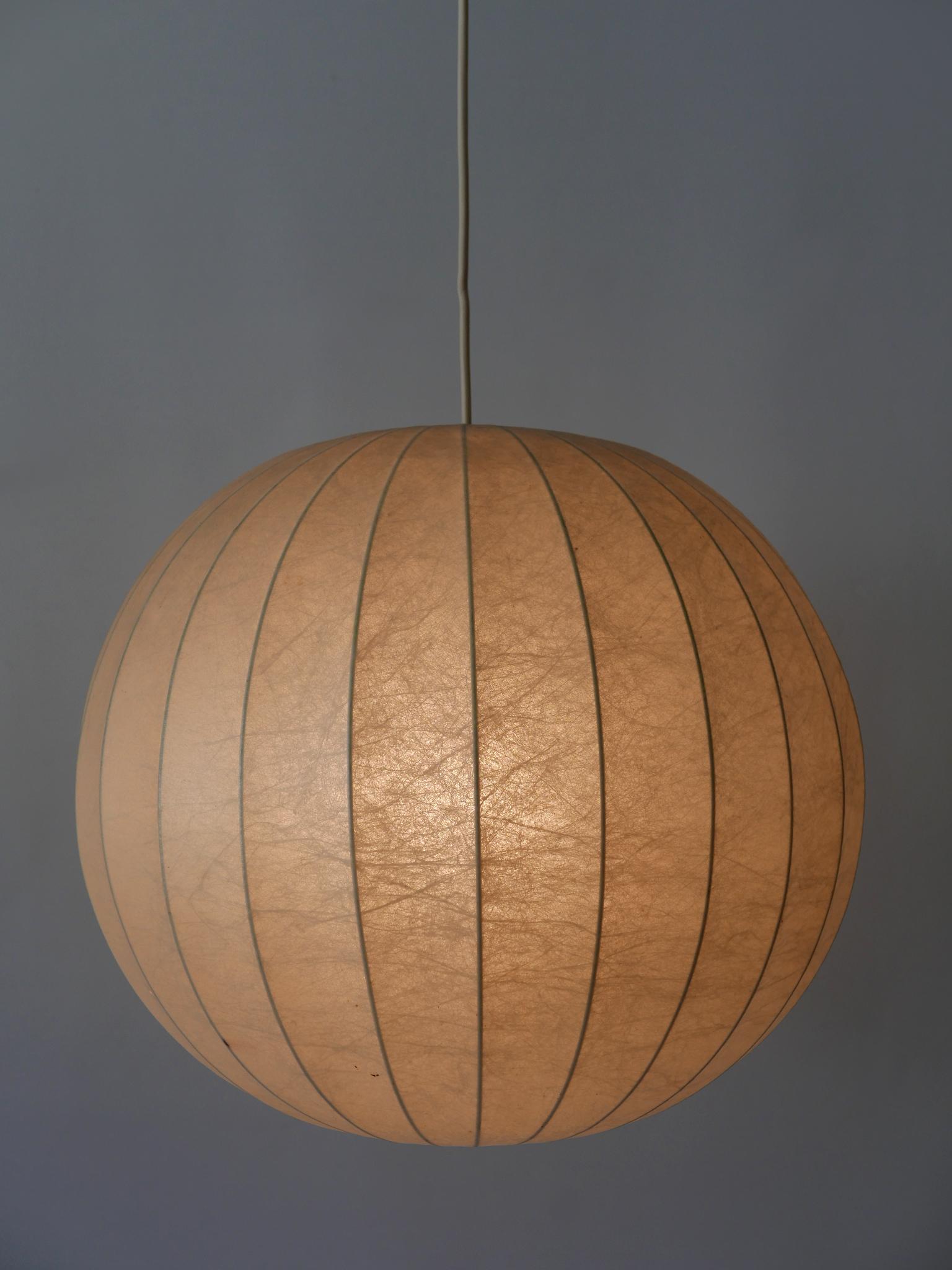 Lovely Mid-Century Modern Cocoon Pendant Lamp or Hanging Light Germany 1960s 3