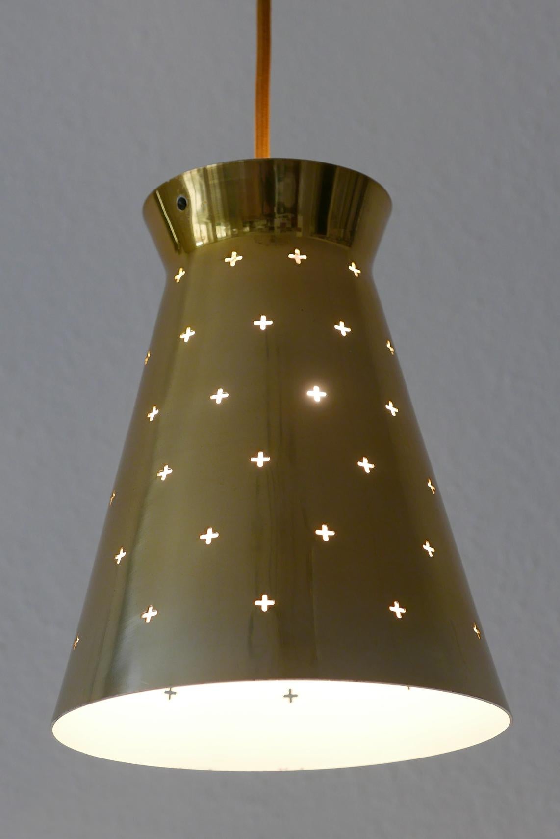 Lovely Mid-Century Modern Diabolo Pendant Lamp by Hillebrand, 1950s, Germany For Sale 4