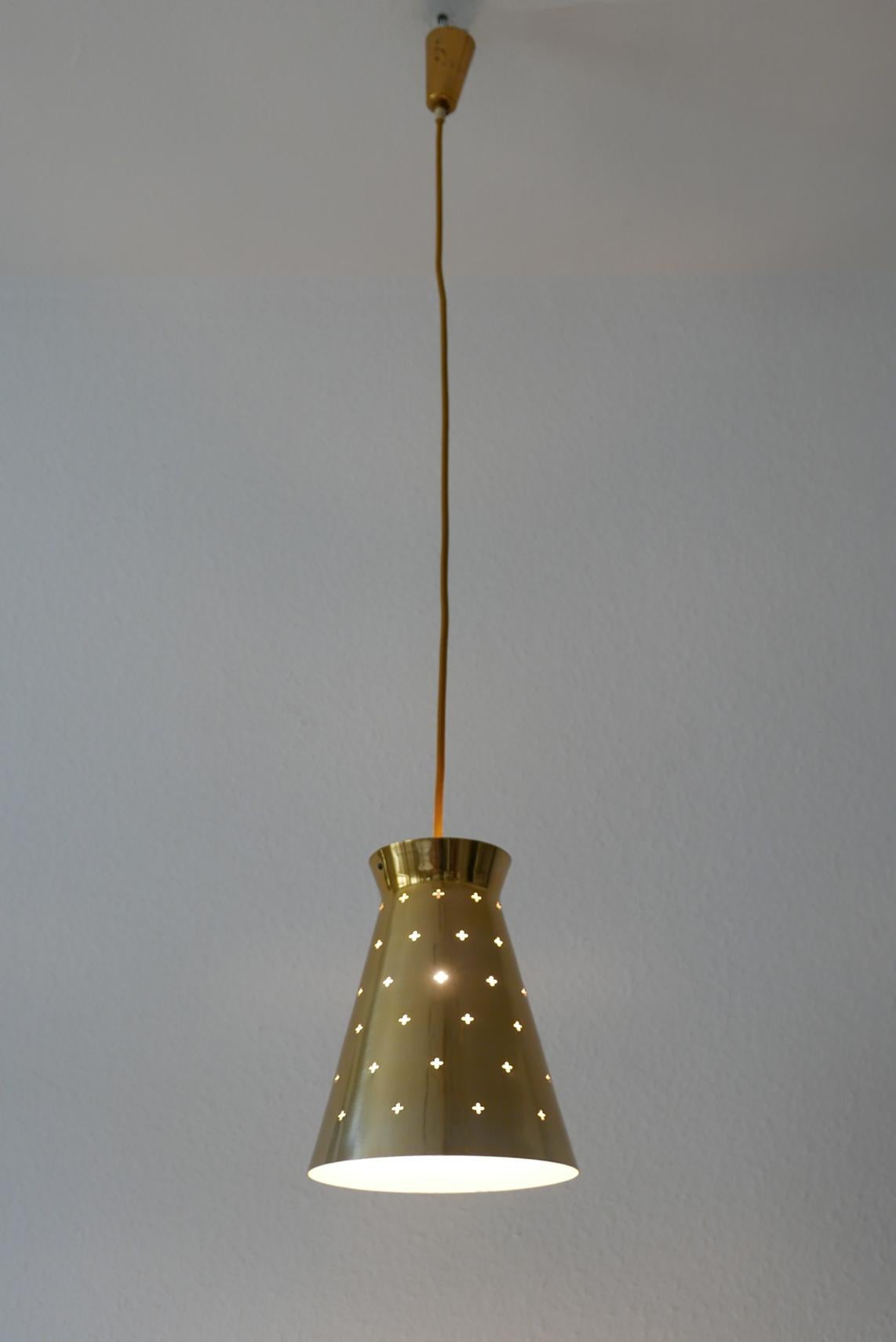 Mid-20th Century Lovely Mid-Century Modern Diabolo Pendant Lamp by Hillebrand, 1950s, Germany For Sale