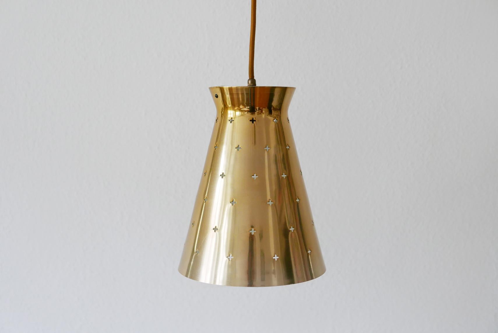 Aluminum Lovely Mid-Century Modern Diabolo Pendant Lamp by Hillebrand, 1950s, Germany For Sale