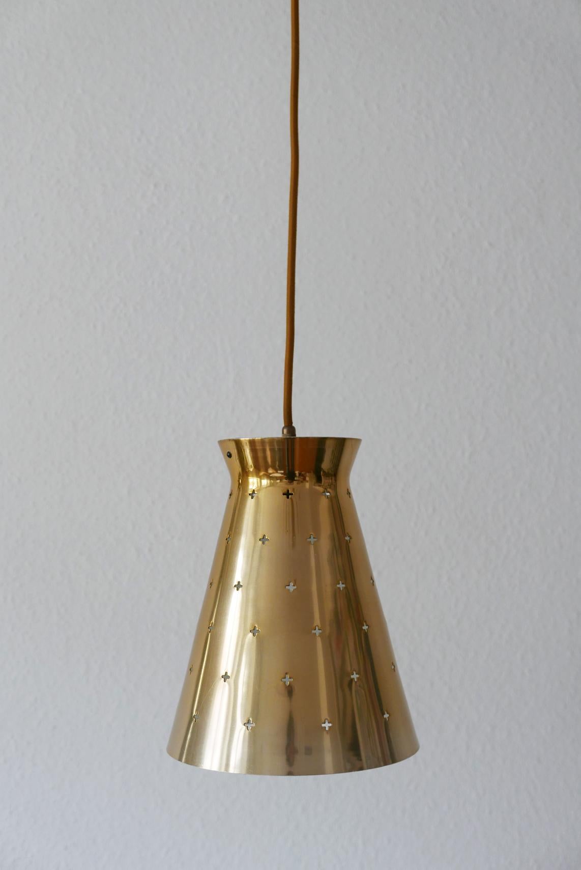 Lovely Mid-Century Modern Diabolo Pendant Lamp by Hillebrand, 1950s, Germany For Sale 1