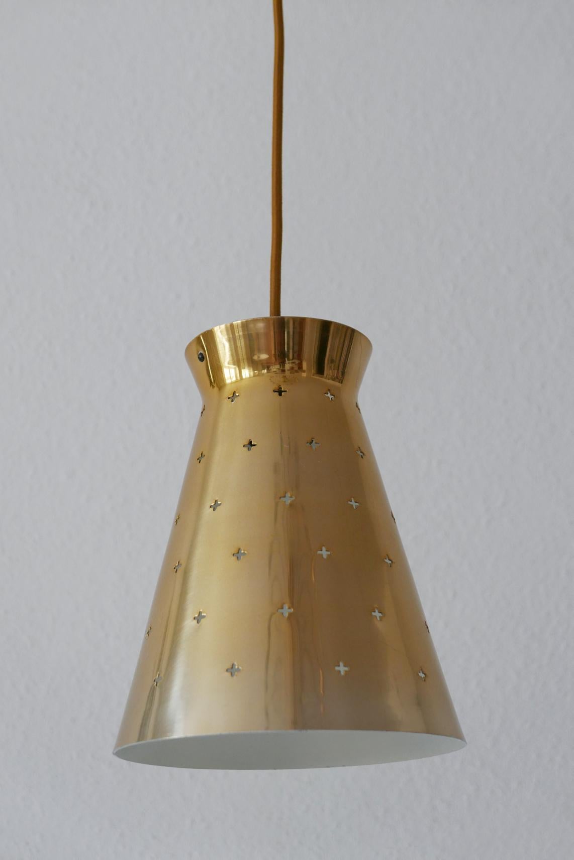Lovely Mid-Century Modern Diabolo Pendant Lamp by Hillebrand, 1950s, Germany For Sale 2