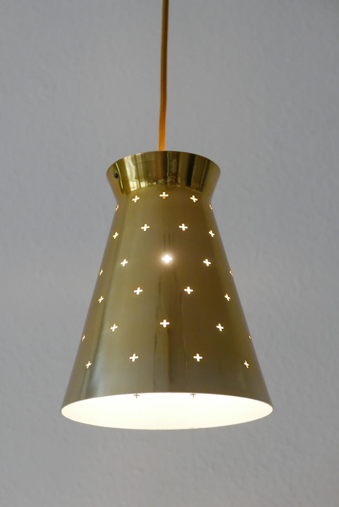 Lovely Mid-Century Modern Diabolo Pendant Lamp by Hillebrand, 1950s, Germany For Sale 3